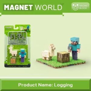 Mágnes Blokk, MOB és figura mágnes alappal csomagban - Logging