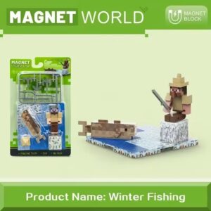 Mágnes Blokk, MOB és figura mágnes alappal csomagban - Winter Fishing